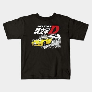 Initial D FD RX7 Stage 1 Drifting - Keisuke Takahashi's RedSuns vs takumi 86 Kids T-Shirt